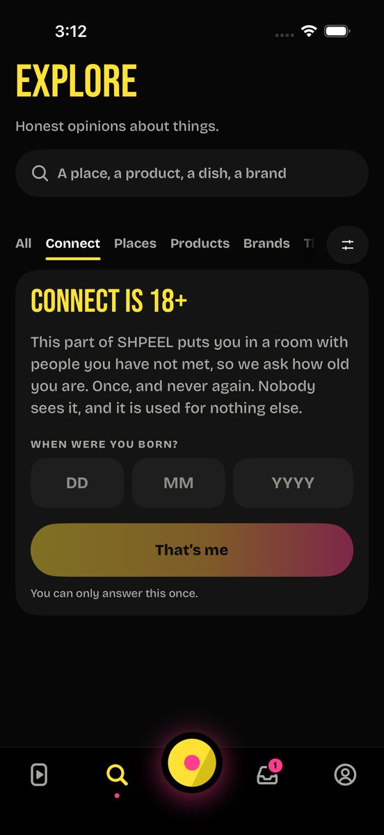 Connect asking for a date of birth before the first plan.